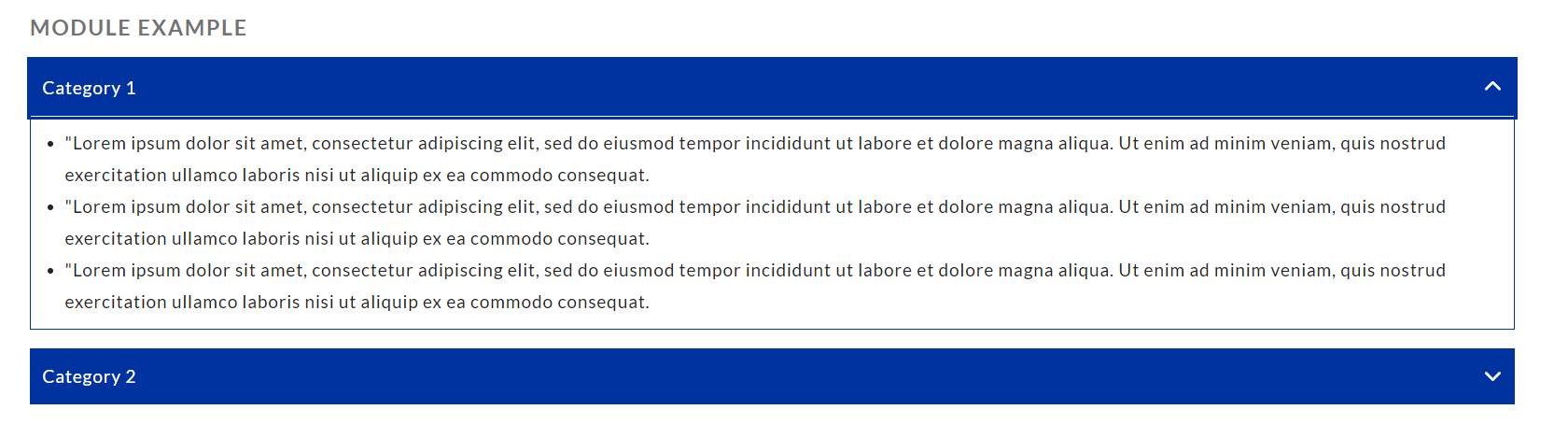 accordion module on gvsu.edu